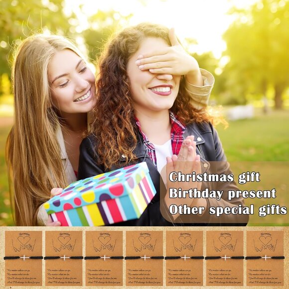 50 Pcs Christian Cross Friendship Bracelets Adjustable Black Nylon for Women Men - Picture 7 of 7